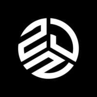 design de logotipo de letra zjz em fundo preto. conceito de logotipo de letra de iniciais criativas zjz. design de letra zjz. vetor