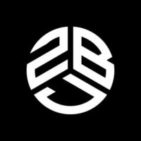 design de logotipo de letra zbj em fundo preto. conceito de logotipo de letra de iniciais criativas zbj. design de letra zbj. vetor