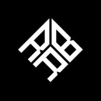 design de logotipo de carta rbr em fundo preto. conceito de logotipo de letra de iniciais criativas rbr. design de letra rbr. vetor