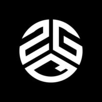 design de logotipo de letra zgq em fundo preto. conceito de logotipo de letra de iniciais criativas zgq. design de letra zgq. vetor