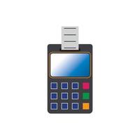 máquina de cartão de crédito. caixa eletrônico por dinheiro. ilustração de terminal de pagamento vetor