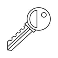 ícone linear chave. ilustração de linha fina. símbolo de contorno. desenho de contorno isolado de vetor