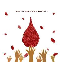 dia mundial da doação de sangue vetor