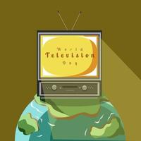 vetor de ilustração do dia mundial da televisão
