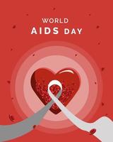 ilustração vetorial do dia mundial da aids vetor