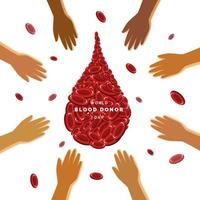 dia mundial da doação de sangue vetor