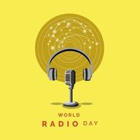 ilustração vetorial do dia mundial do rádio vetor