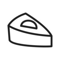 ícone de linha de torta de maçã vetor