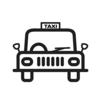 ícone da linha de táxi vetor