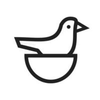 ícone de passarinho vetor