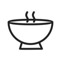 ícone de linha de sopa quente vetor