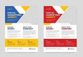 modelo de panfleto de agência de marketing digital criativo ou design de modelo de panfleto de negócios corporativos