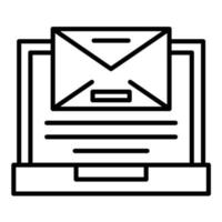 ícone de linha de correio vetor
