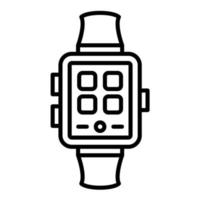 ícone de linha smartwatch vetor