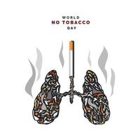 dia mundial sem tabaco vetor