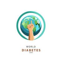 dia mundial do diabetes vetor