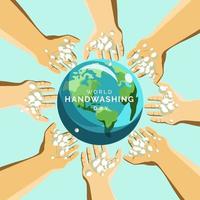 ilustração vetorial do dia mundial de lavagem das mãos vetor
