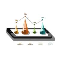 elementos de design de infográfico de vetor 3D