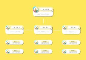 design de vetor infográfico de organograma