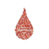 feliz dia da hemofilia vetor