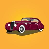 ilustração para impressão de carro de estilo vintage vetor