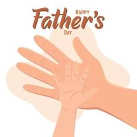 pai isolado e bebê mãos ilustração em vetor feliz dia dos pais