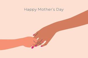 cartão minimalista para o dia das mães vetor