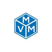 design de logotipo de carta mvm em fundo preto. conceito de logotipo de letra de iniciais criativas mvm. design de letra mvm. vetor