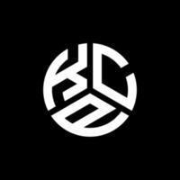 design de logotipo de carta kcp em fundo preto. conceito de logotipo de carta de iniciais criativas kcp. design de letra kcp. vetor