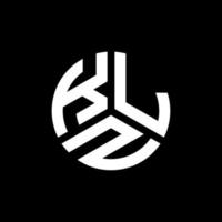klz carta logotipo design em fundo preto. conceito de logotipo de letra de iniciais criativas klz. klz design de letras. vetor