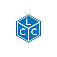 design de logotipo de carta lcc em fundo preto. conceito de logotipo de letra de iniciais criativas lcc. design de letras lcc. vetor