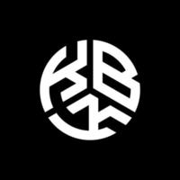 design de logotipo de letra kbk em fundo preto. conceito de logotipo de letra de iniciais criativas kbk. desenho de letra kbk. vetor