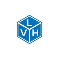 design de logotipo de letra lvh em fundo preto. conceito de logotipo de letra de iniciais criativas lvh. design de letras lvh. vetor