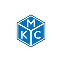 design de logotipo de carta mkc em fundo preto. conceito de logotipo de letra de iniciais criativas mkc. design de letra mkc. vetor