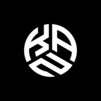 design de logotipo de carta kan em fundo preto. conceito de logotipo de letra de iniciais criativas kan. design de letra kan. vetor