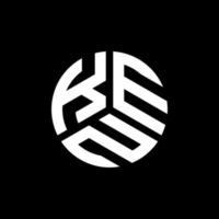 design de logotipo de carta ken em fundo preto. ken conceito de logotipo de letra de iniciais criativas. design de letra ken. vetor