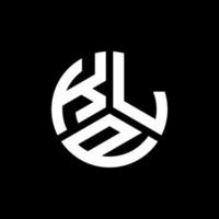 design de logotipo de carta klp em fundo preto. conceito de logotipo de letra de iniciais criativas klp. design de letra klp. vetor