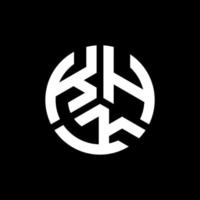 design de logotipo de letra khk em fundo preto. khk conceito de logotipo de letra de iniciais criativas. khk design de letras. vetor