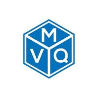 design de logotipo de letra mvq em fundo preto. conceito de logotipo de letra de iniciais criativas mvq. design de letra mvq. vetor