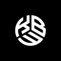 design de logotipo de letra kbw em fundo preto. conceito de logotipo de letra de iniciais criativas kbw. desenho de letra kbw. vetor