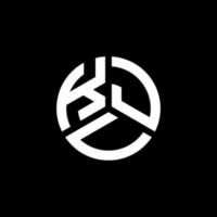 design de logotipo de letra kju em fundo preto. conceito de logotipo de letra de iniciais criativas kju. design de letra kju. vetor