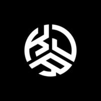 design de logotipo de letra kjr em fundo preto. conceito de logotipo de letra de iniciais criativas kjr. design de letra kjr. vetor