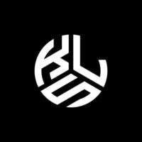 kls carta logotipo design em fundo preto. kls conceito de logotipo de letra de iniciais criativas. kls design de letras. vetor