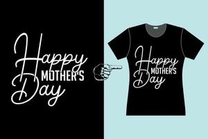 design de camiseta para o dia das mães feliz dia das mães vetor