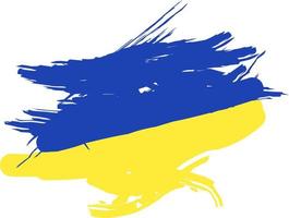 ilustração de arranhões de bandeira da ucrânia e vetor de desenho animado