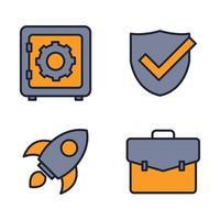 modelo de símbolo de ícone de conjunto de negócios e finanças para ilustração em vetor de logotipo de coleção de design gráfico e web