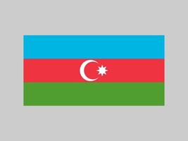 bandeira do azerbaijão, cores oficiais e proporção. ilustração vetorial. vetor