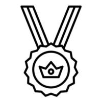 ícone de linha de distintivo de prêmio vetor