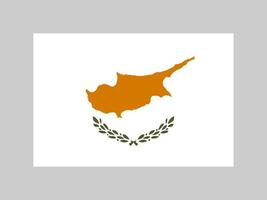 bandeira de Chipre, cores oficiais e proporção. ilustração vetorial. vetor