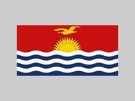 bandeira de kiribati, cores oficiais e proporção. ilustração vetorial. vetor